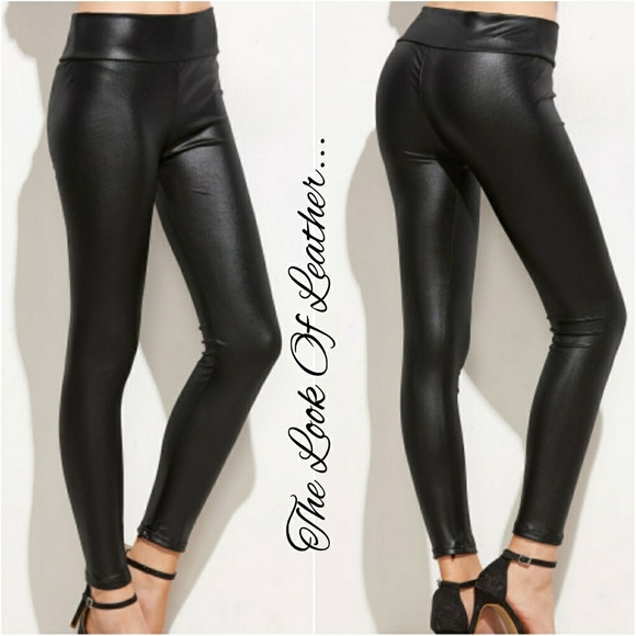 Boutique Pants - Faux Leather Leggings